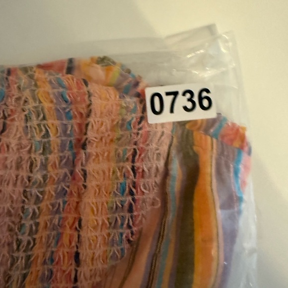 Anthropologie Pilcro Rainbow Smocked Tube Top - Picture 6 of 6